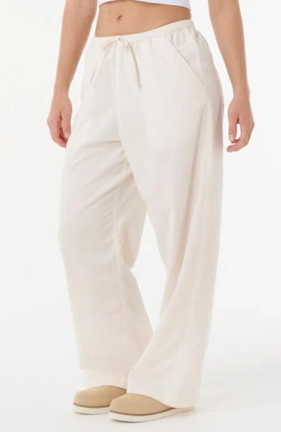 Rip Curl Keepsakes Corduroy Wide Leg Drawstring Pants In White