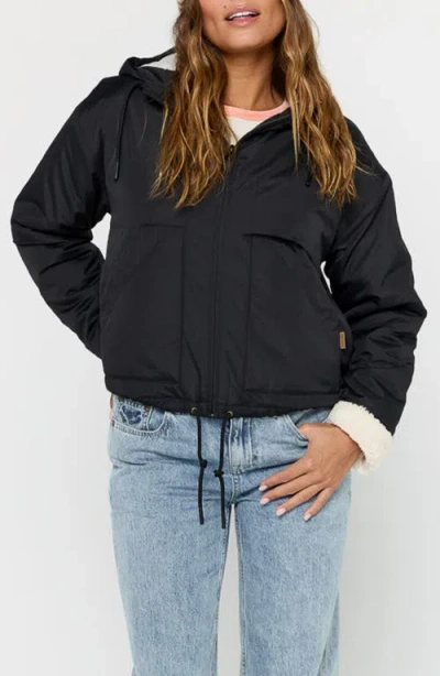 Rip Curl Keepsakes Insulated Bomber Jacket In Black