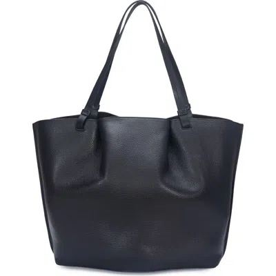 Vince Mia Pebbled Leather Tote Bag In Black