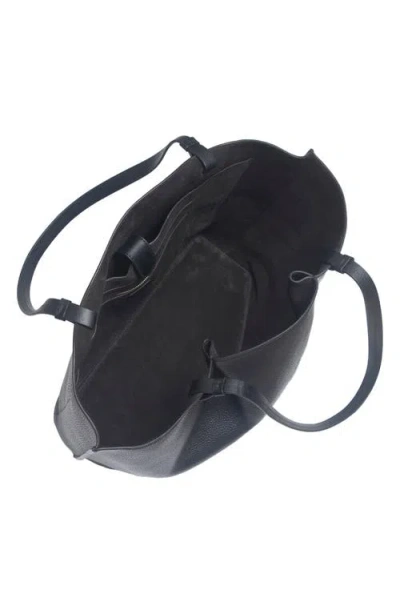 Vince Mia Pebbled Leather Tote Bag In Black