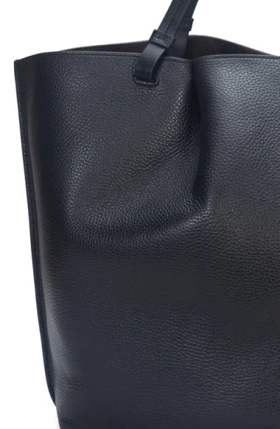 Vince Mia Pebbled Leather Tote Bag In Black