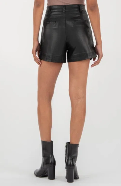Kut From The Kloth Miranda Coated Shorts In Black