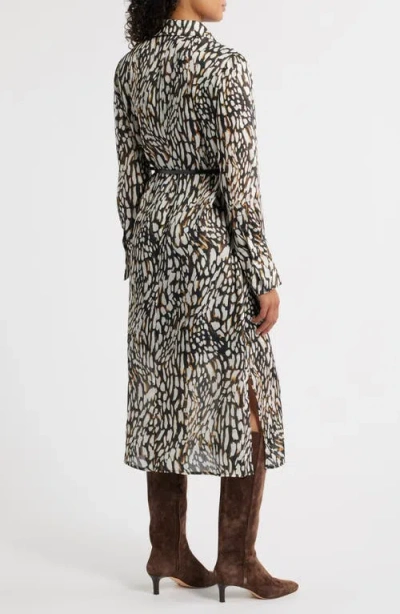 Sam Edelman Print Long Sleeve Shirtdress In Multi