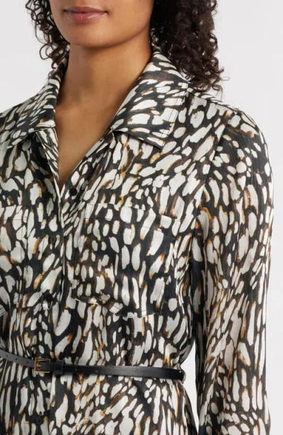 Sam Edelman Print Long Sleeve Shirtdress In Multi