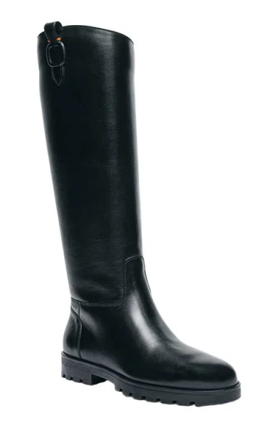 Santoni Leather Boot In Black