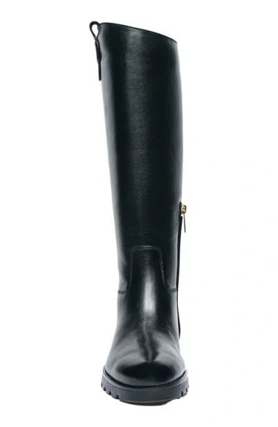 Santoni Leather Boot In Black