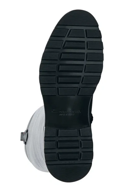Santoni Leather Boot In Black