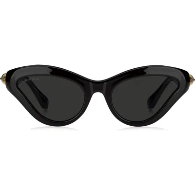 Etro Embellished Cat-eye Sunglasses In Black