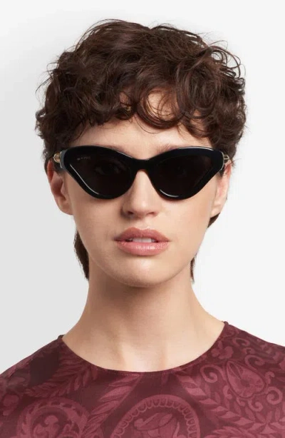 Etro Embellished Cat-eye Sunglasses In Black