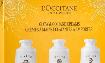 L'occitane Glow & Go Hand Creams Gift Set In Yellow