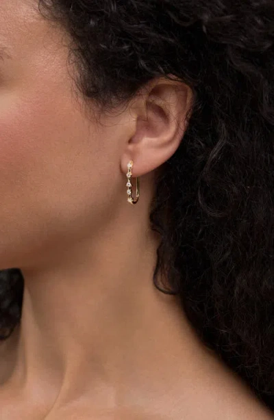 Bony Levy Maya Diamond Station Set Hoop Earrings In Gold
