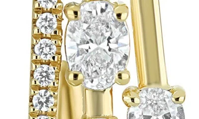 Bony Levy Maya Diamond Huggie Half Hoop Earrings In Gold