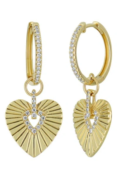 Bony Levy Kiera Diamond Heart Drop Huggie Hoop Earrings In Gold