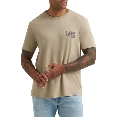 Lee Cotton Logo Graphic T-shirt In Neutral