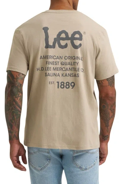 Lee Cotton Logo Graphic T-shirt In Neutral