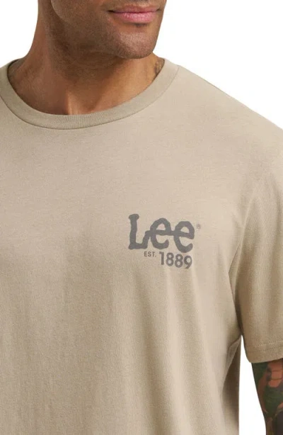 Lee Cotton Logo Graphic T-shirt In Neutral