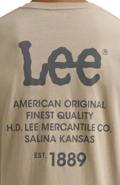 Lee Cotton Logo Graphic T-shirt In Neutral