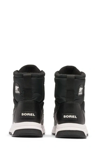 Sorel Womens Whitney Iii Mid Black Sea Salt Waterproof Ankle Boo In Animal Print