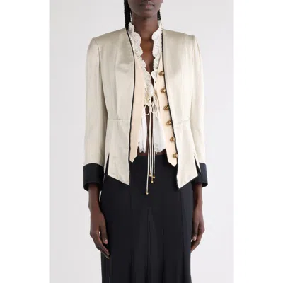 Chloé Tailored Silk Jacket In Neutral