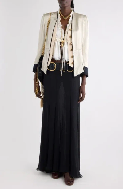 Chloé Tailored Silk Jacket In Neutral