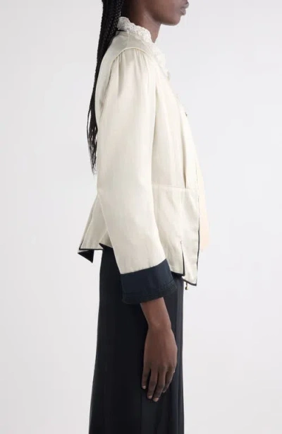 Chloé Tailored Silk Jacket In Neutral