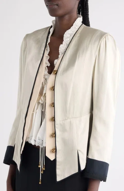 Chloé Tailored Silk Jacket In Neutral