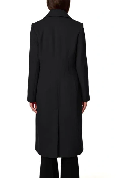 Bernardo Structured Wool Blend Coat In Black