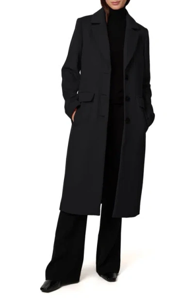 Bernardo Structured Wool Blend Coat In Black