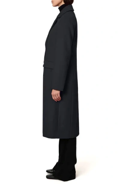 Bernardo Structured Wool Blend Coat In Blue