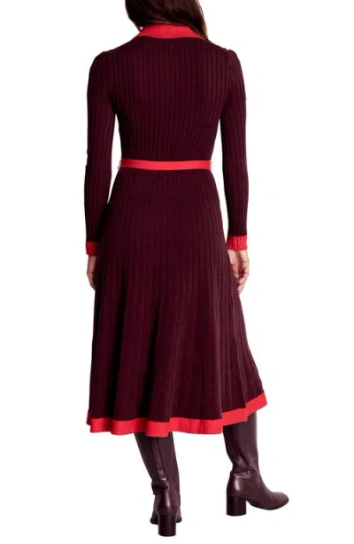Boden Rachel Gestrickes Hemdblusenkleid-dunkelviolett In Burgundy