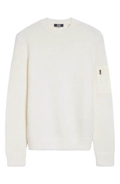 Herno Waffle Stitch Merino Wool Sweater In White