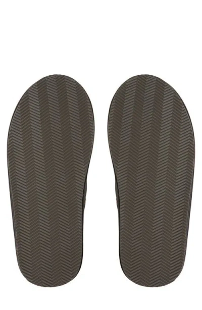 Brooks Brothers Henri Genuine Shearling Lined Leather Slipper In Brown