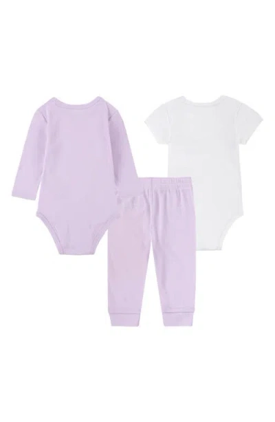 Nike Solid 3-piece Bodysuits & Joggers Set In Purple