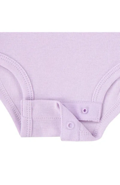 Nike Solid 3-piece Bodysuits & Joggers Set In Purple