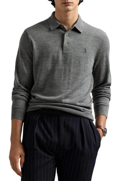 Polo Ralph Lauren Long-sleeve Polo Shirt In Gray