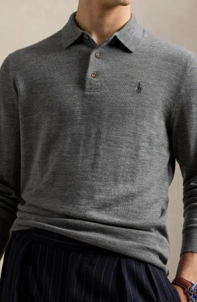 Polo Ralph Lauren Long-sleeve Polo Shirt In Gray