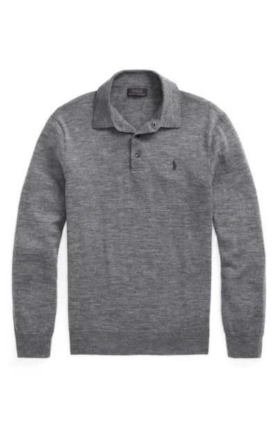 Polo Ralph Lauren Long-sleeve Polo Shirt In Gray