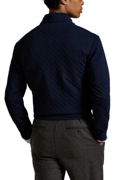 Polo Ralph Lauren Men's Quilted Double-knit Jersey Pullover In Blue