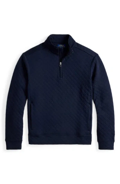 Polo Ralph Lauren Men's Quilted Double-knit Jersey Pullover In Blue