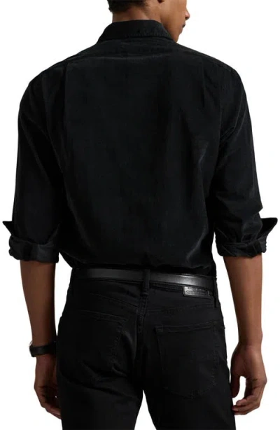 Polo Ralph Lauren Black Shirt Custom-fit In Black