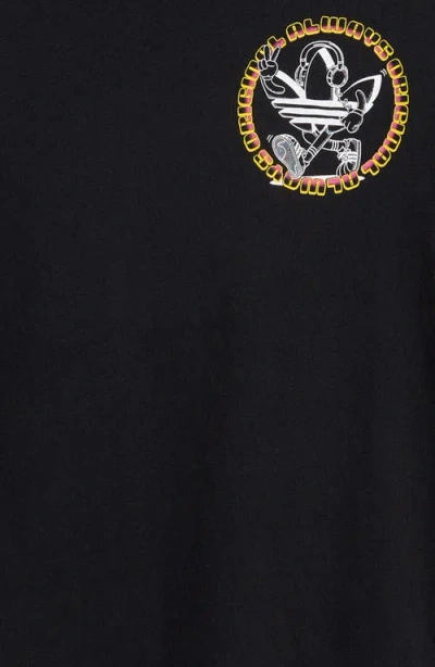 Adidas Originals Adidas Kids' Cotton Graphic T-shirt In Black