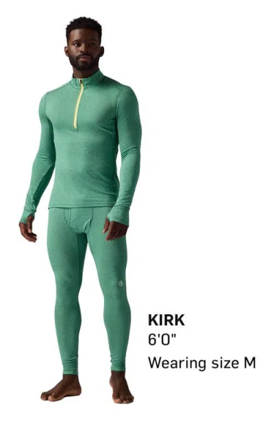 Backcountry Pines Microgrid Ultra-lt Baselayer Bottom In Green