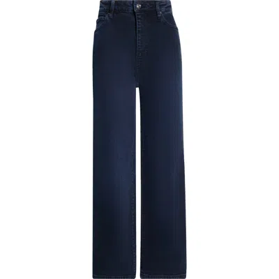 Frame The Arrow High Waist Relaxed Bootcut Jeans In Blue
