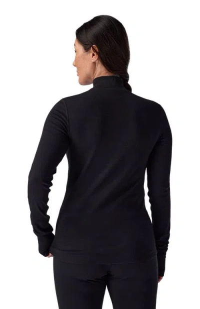 Backcountry Cedars Rws Merino Mid-wt Baselayer 1/4-zip Top In Black
