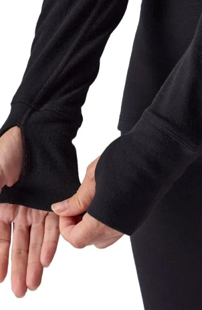 Backcountry Cedars Rws Merino Mid-wt Baselayer 1/4-zip Top In Black