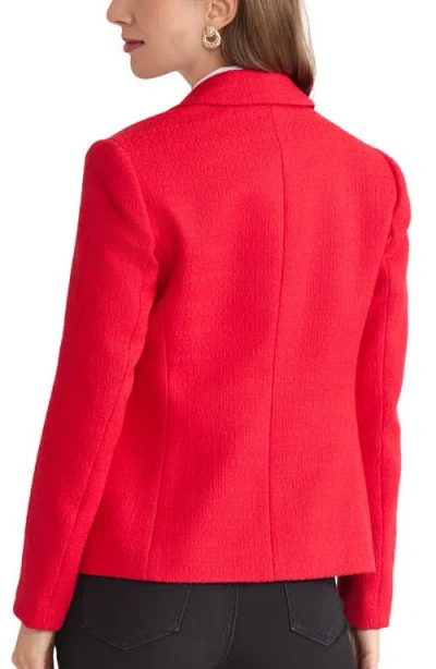 Jones New York Women's Button-trim Open-front Blazer In Red