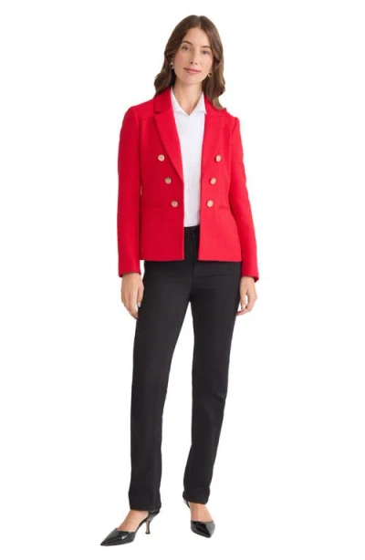 Jones New York Women's Button-trim Open-front Blazer In Red