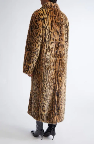 Stand Studio Marcelline Faux Fur Long Coat In Brown