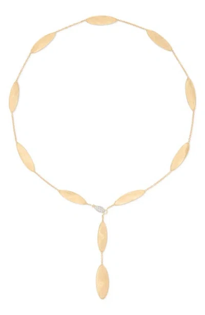 Marco Bicego Lunaria Diamond Twist Necklace In Gold