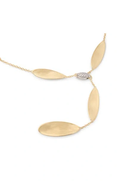Marco Bicego Lunaria Diamond Twist Necklace In Gold
